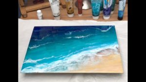 epoxy beach painting